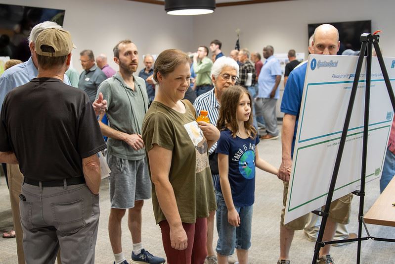 Residents attending Plan Beavercreek's first open house